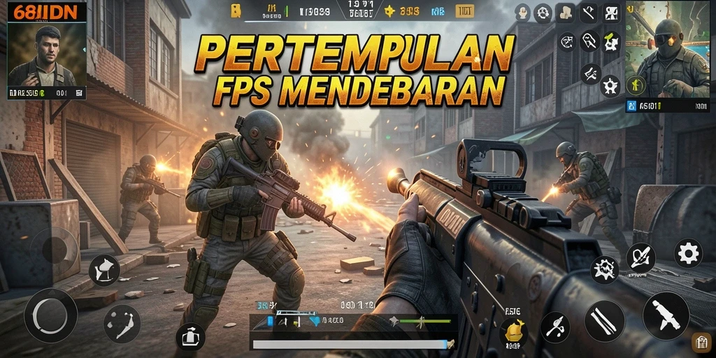 Tangkapan layar 68IDN yang menunjukkan aksi tembak-menembak seru.
