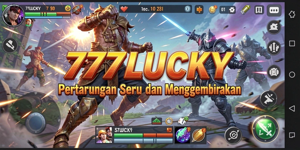 Tampilan seru dari gameplay Fighting di 777LUCKY.
