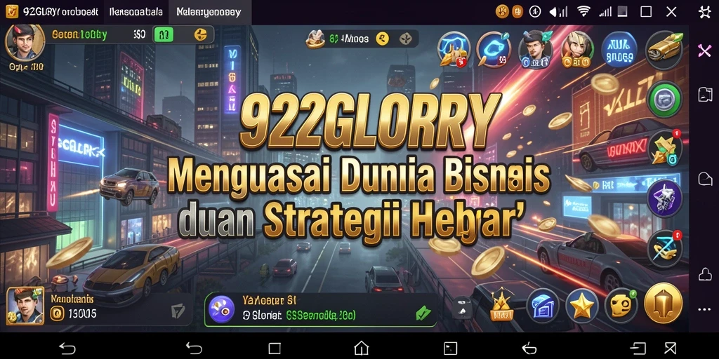 Screenshot gameplay 92GLORY menunjukkan strategi bisnis yang menarik.