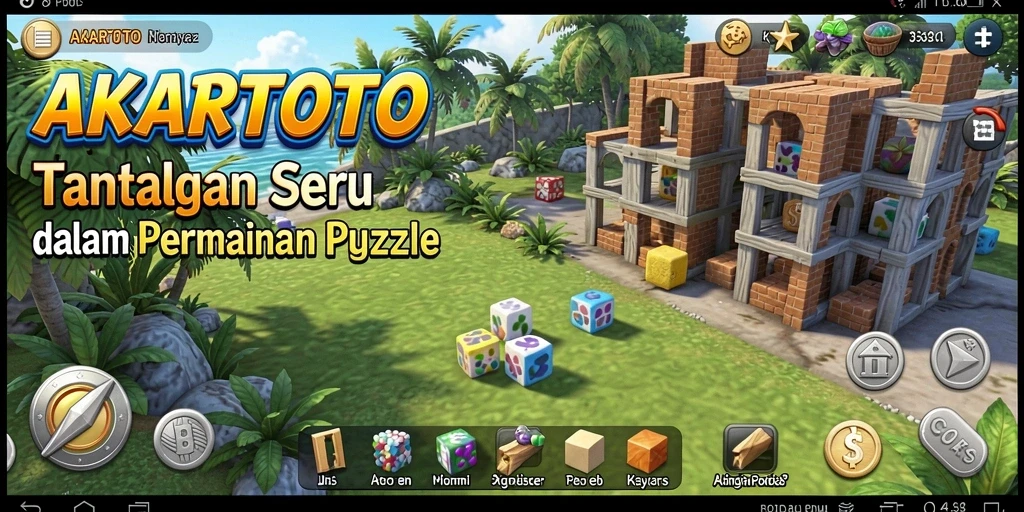 Tampilan gameplay AKARTOTO dengan tantangan puzzle yang menarik.