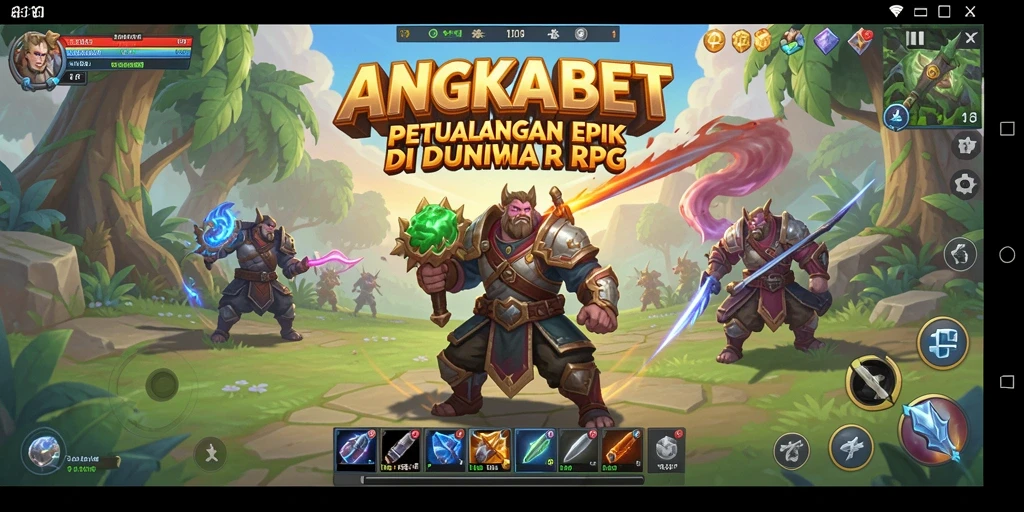 Tampilan gameplay ANGKABET dengan karakter yang beraksi dalam pertarungan epik.