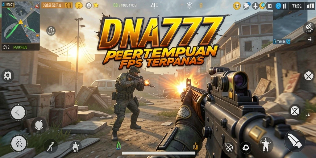 Tampilan menakjubkan dari gameplay FPS yang intens.