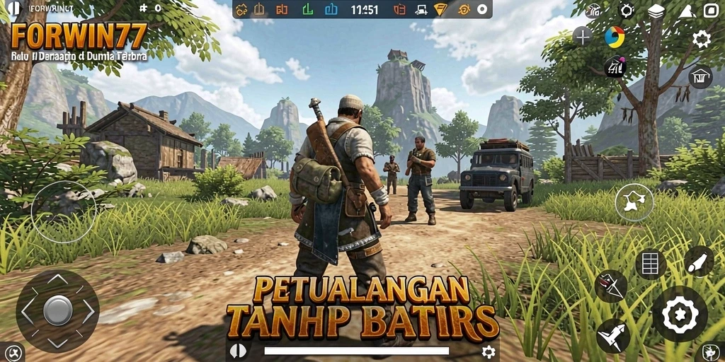 Tampilan gameplay FORWIN77 yang menakjubkan dan mendalam.