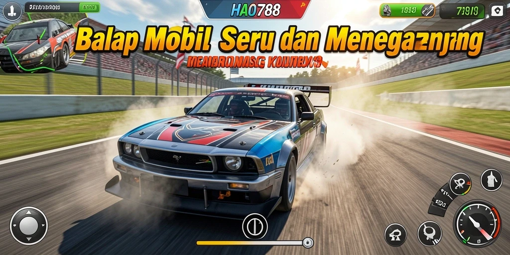 Screenshot gameplay HAO788 dengan aksi balap yang seru dan menegangkan.