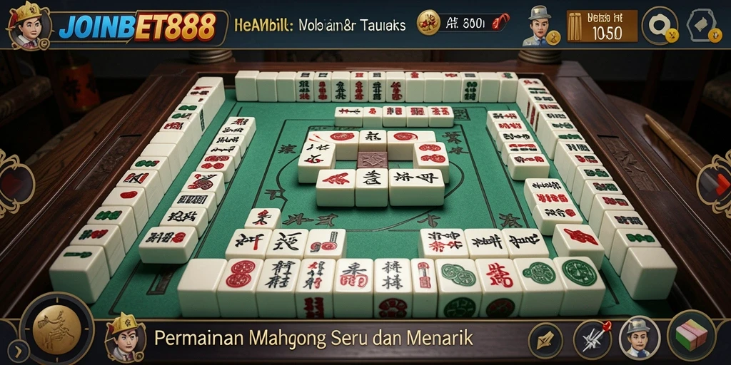 Screenshot utama JOINBET88 menunjukkan gameplay Mahjong yang menarik dan penuh strategi.