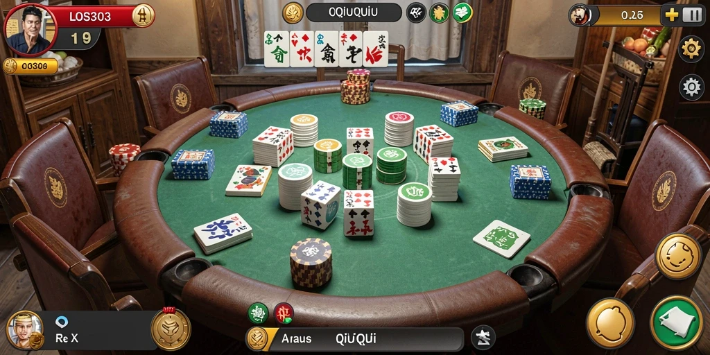 Tampilan screenshot gameplay QiuQiu yang mendebarkan.