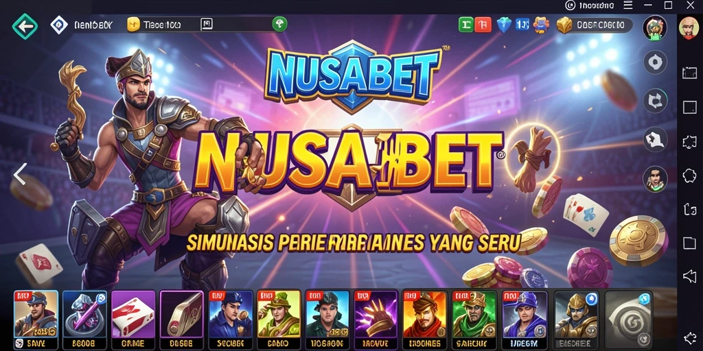 Screenshot gameplay NUSABET menampilkan aksi seru dalam simulasi.