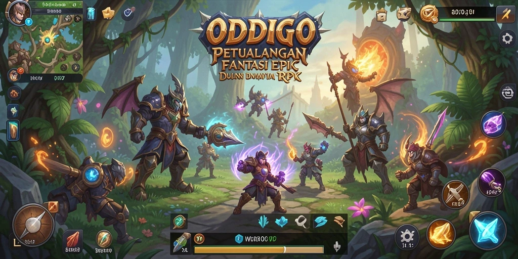 Tangkapan layar gameplay ODDIGO menunjukkan aksi seru di dunia RPG.