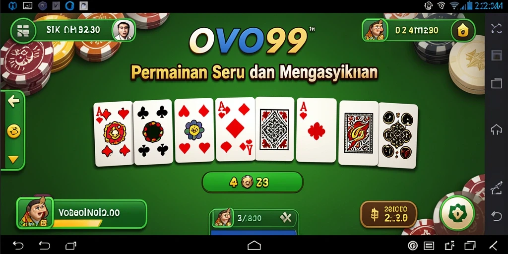 Gameplay seru OVO99 dalam permainan Domino.