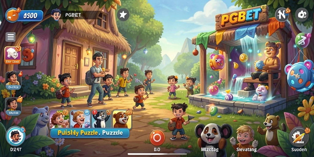 Screenshot gameplay PGBET menunjukkan aksi seru dalam menyelesaikan teka-teki.