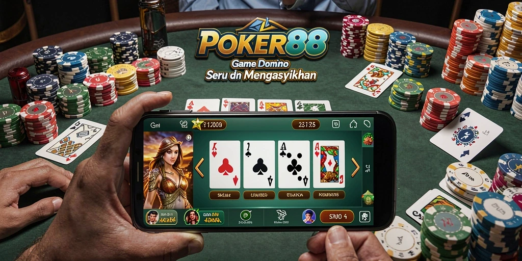 Screenshot gameplay POKER88 menunjukkan keseruan bermain Domino.