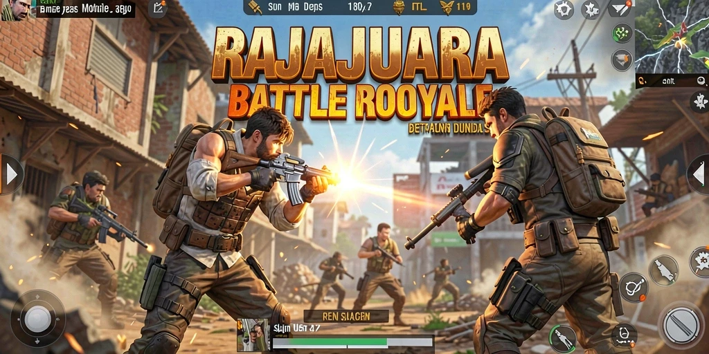 Gameplay RAJAJUARA yang mendebarkan di dunia Battle Royale.