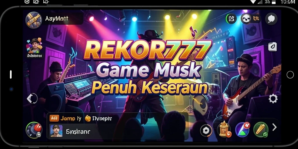 Tampilan gameplay seru dalam REKOR777 dengan berbagai lagu.