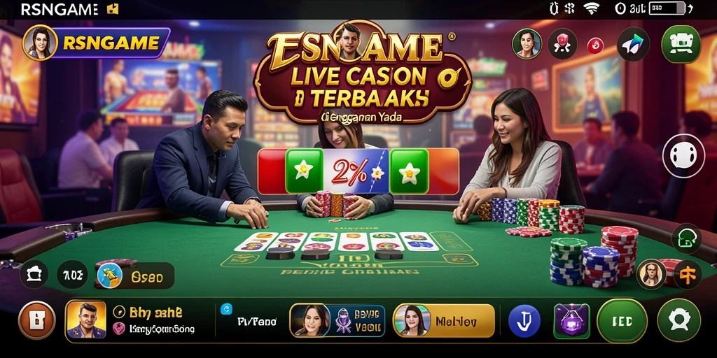 Tampilan gameplay RSNGAME Live Casino dengan dealer profesional.