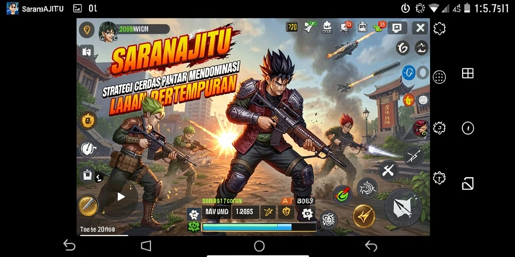 Tampilan gameplay menarik dan strategi mendalam SARANAJITU.
