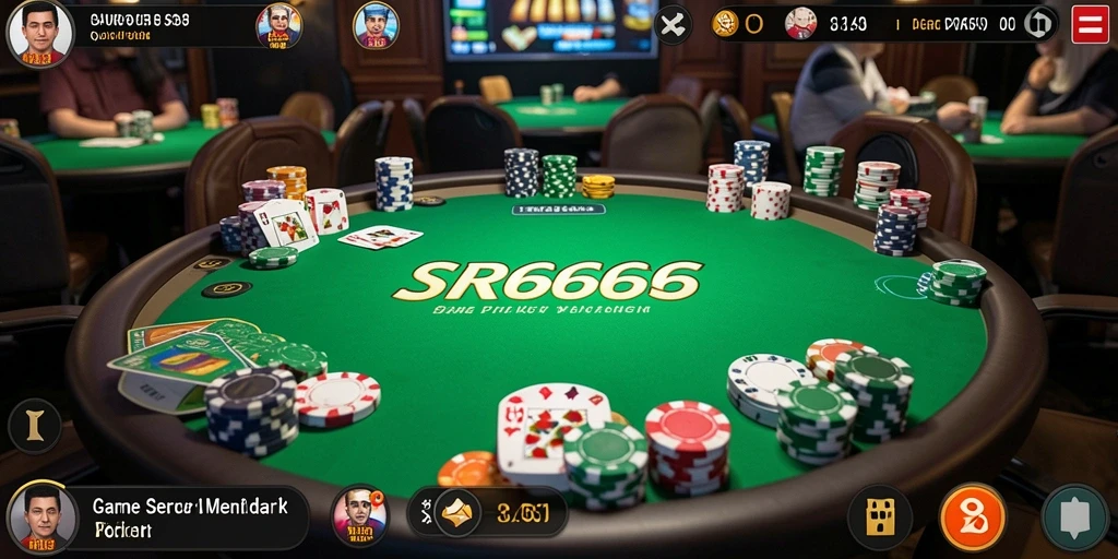 Tangkapan layar SR6666 menampilkan pemain yang asyik dalam permainan Poker.