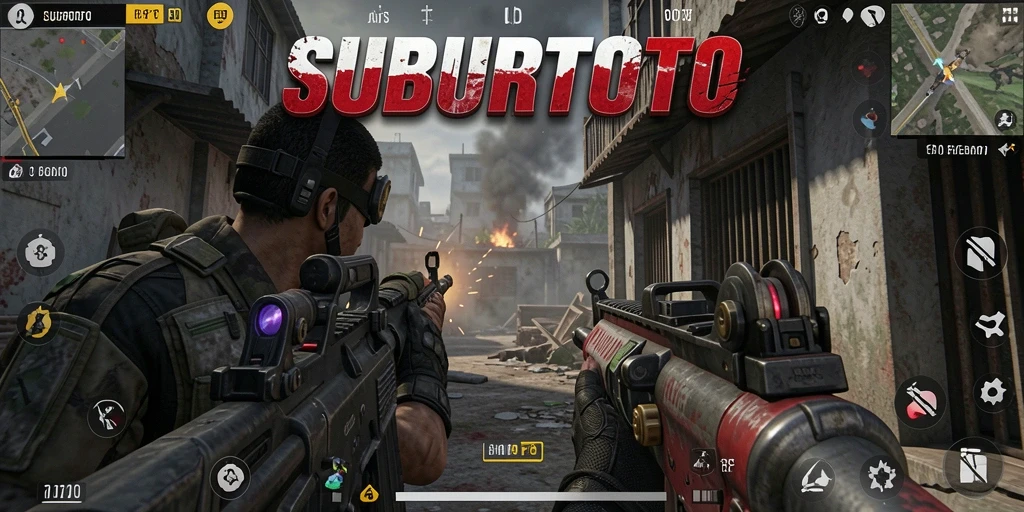 Screenshot menunjukkan aksi menegangkan dalam gameplay SUBURTOTO.