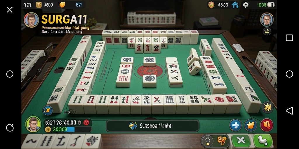 Tampilan gameplay SURGA11 yang memukau dalam permainan Mahjong.