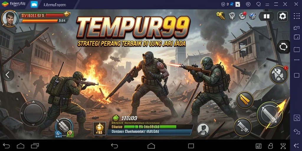 Screenshot menampilkan aksi pertempuran mendebarkan di TEMPUR99.