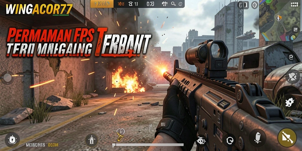 Tangkapan layar menunjukkan aksi tembak-tembakan intens dari gameplay WINGACOR77.