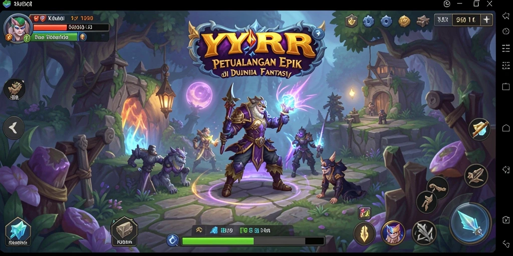 Screenshot utama YYRR menampilkan pertempuran seru dan karakter ikonik.